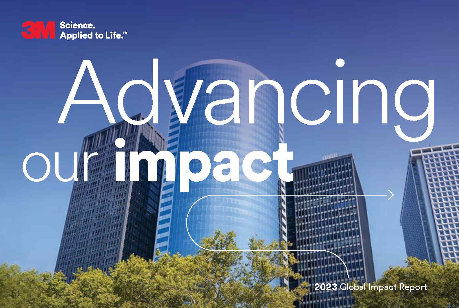 Cover of the 2023 3M Global Impact Report titled 