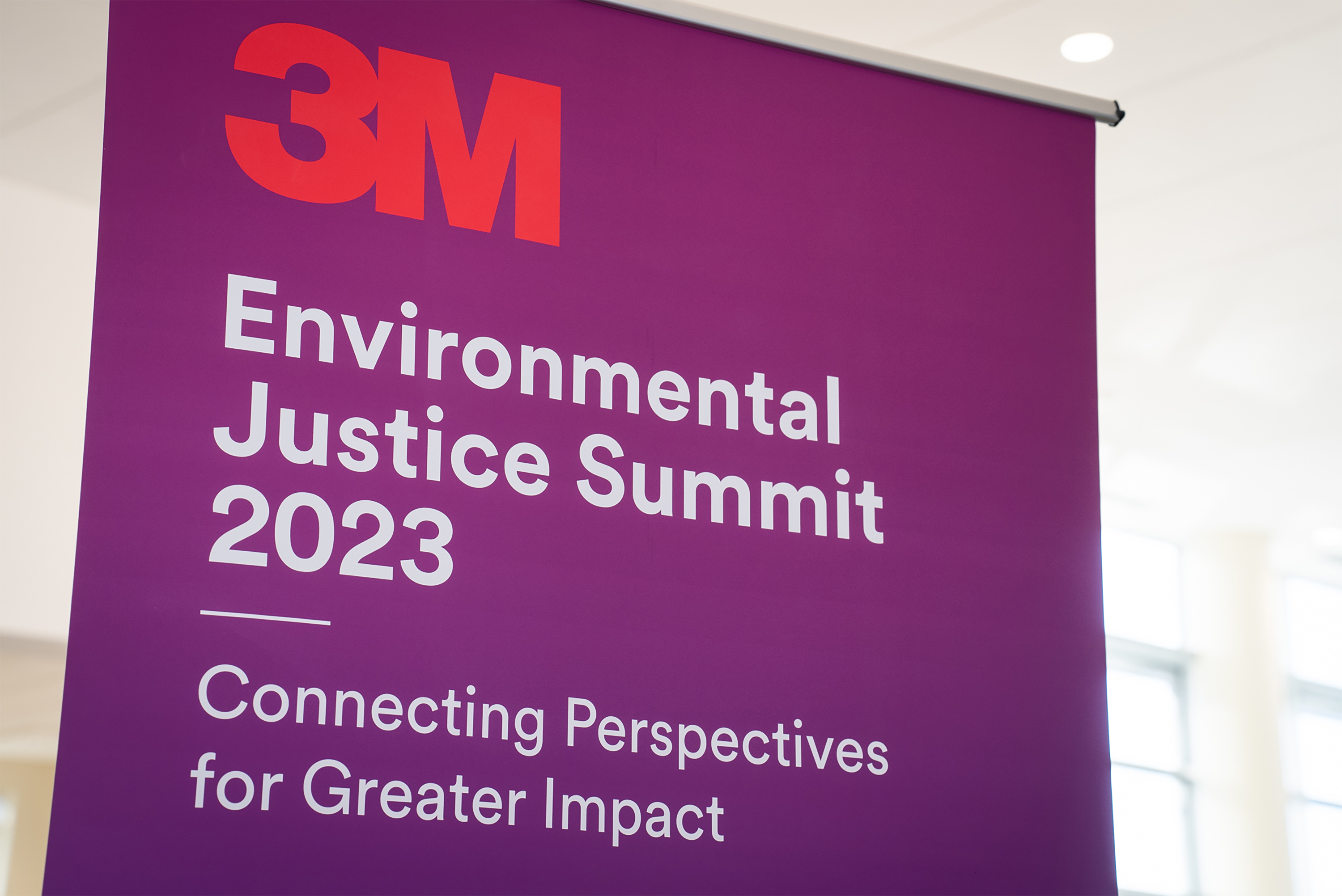 MA 3M Banner reading environmental Justice Summit 2023