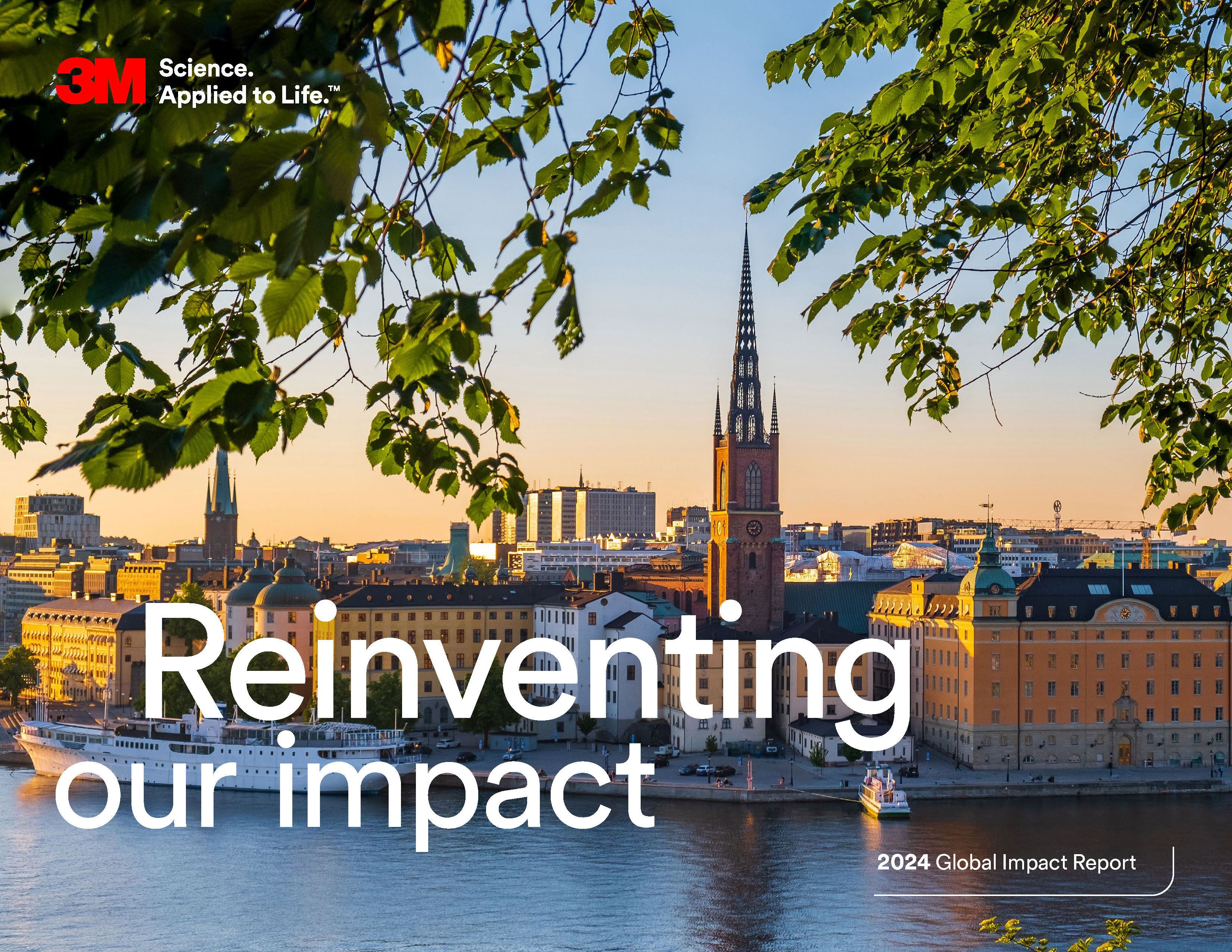 Cover of the 2024 3M Global Impact Report titled 